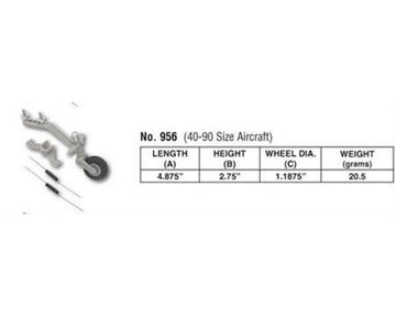 DuBro Semi-Scale Tailwheel System: 40-90