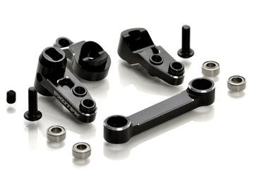 Exotek Black and Silver 22S HD Steering Set for Losi 22S Series, 2030