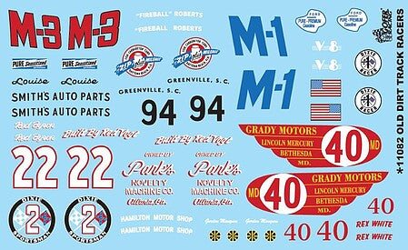 1/24 Old Dirt Track Racers Decal Sheet Gofer Racing