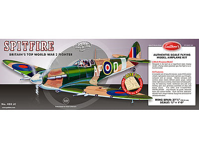 27-5/8'' Wingspan Supermarine Spitfire Laser Cut Kit