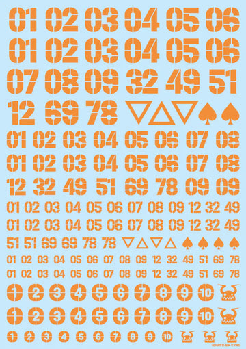 HiQ Parts DZ Number Decal Orange