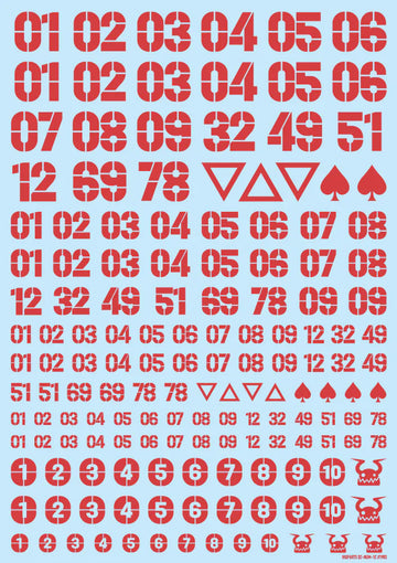 HiQ Parts DZ Number Decal Red