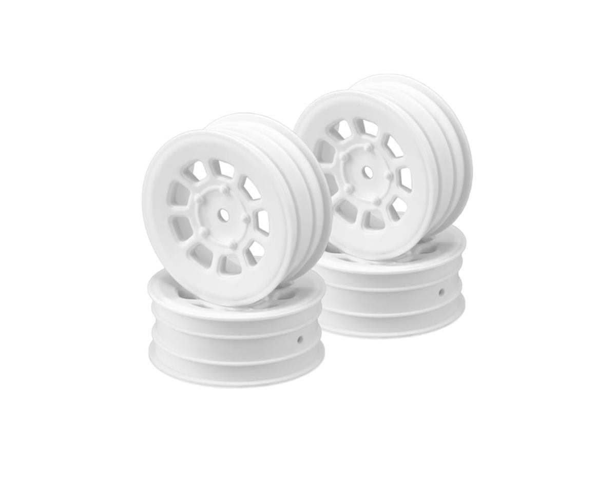 JConcepts 9 Shot 2.2 Dirt Oval Front Wheels (White) (4) (B6.1/XB2/RB7/YZ2) w/12mm Hex