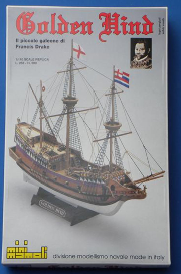 1/110 Golden Hind Ship Mini Mamoli