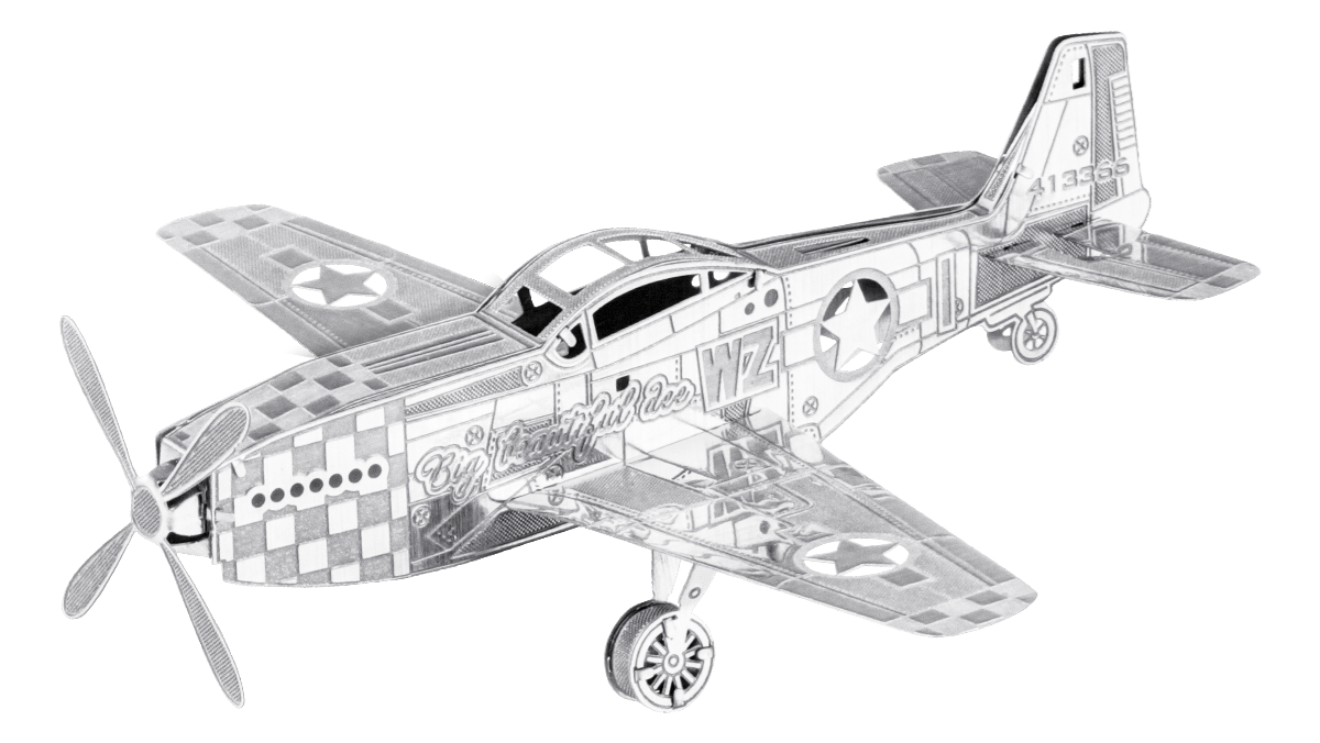 Metal Earth Mustang P-51 Metal Model