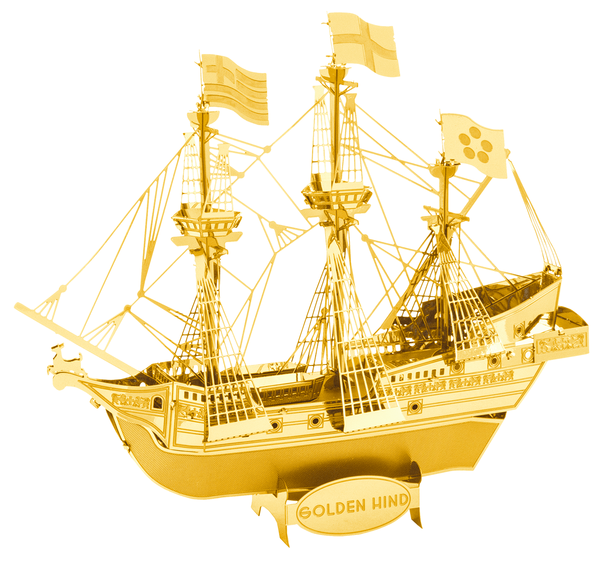 Metal Earth Gold Golden Hind Metal Model