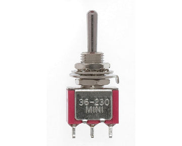 Miniatronics SPDT Mini Toggle Switch, Sprung, 5A, 120V (2)