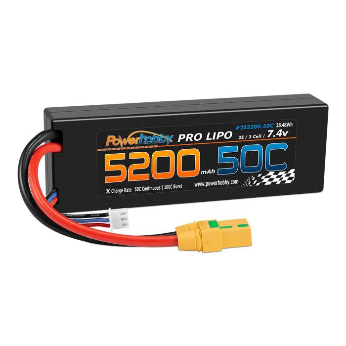 Power Hobby 2S 7.4V 5200MAH 50C LIPO XT90