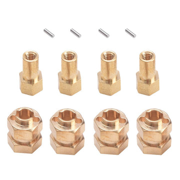 Powerhobby Brass Extended 7mm Hex Wheel Hubs 8mm Thick (4) AXIAL SCX24