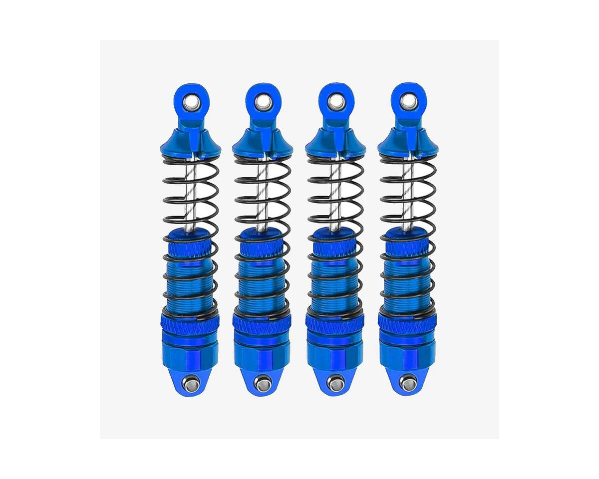 Power Hobby Aluminum Front & Rear Shocks, for Arrma Grom, Blue, 4pcs