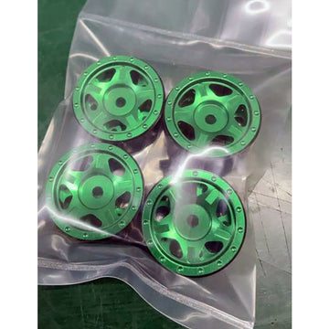 Powerhobby Axial SCX24 C10 Jeep Deadbolt Aluminum Beadlock Wheels Rims Green