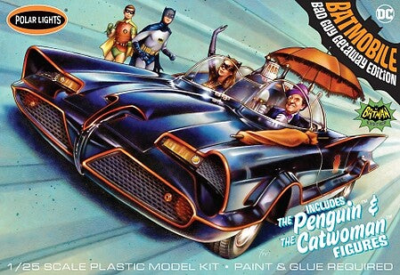 1966 Batmobile w/Catwoman & Penguin Figures