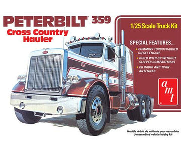 AMT 1477 Peterbilt 359 Cross Country Hauler Model Kit