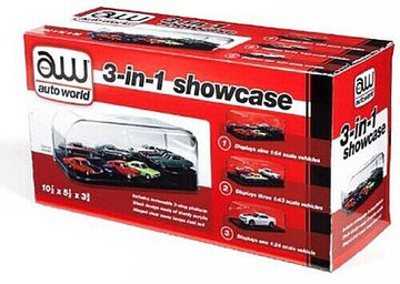 Auto-World 3-in-1 Auto Plastic Display Showcase