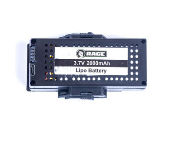 RAGE RC 3.7V 1S 2000MAH LIPO BATTERY WITH CASE (STINGER 2.0)