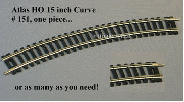 ATLAS HO CODE 100 15 INCH CURVE TRACK SECTIONS ATL151