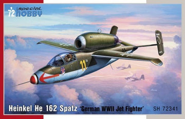 WWII Heinkel He 162 Spatz German Jet Fighter 1/72 Special Hobby