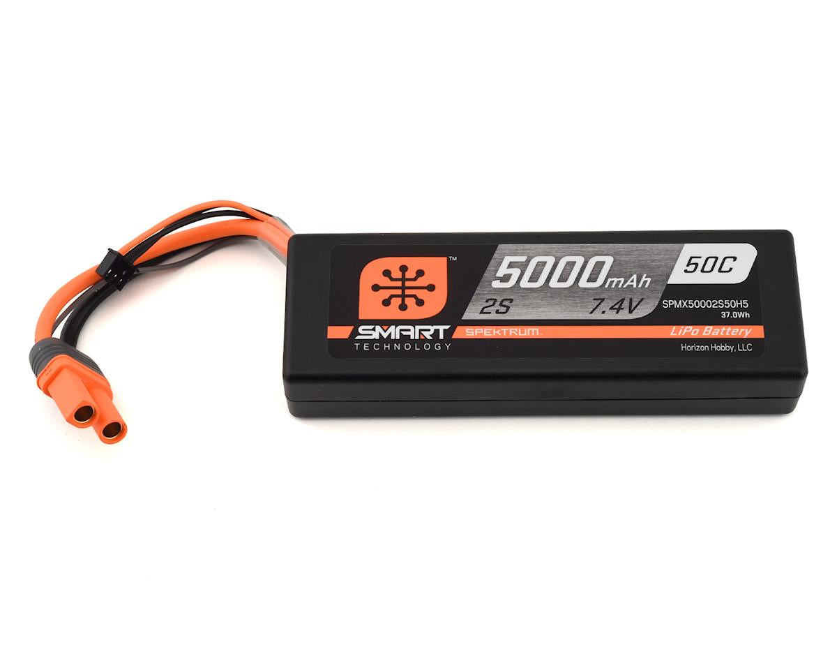 Spektrum 2S Smart LiPo Hard Case 50C Battery Pack w/IC5 Connector (7.4V/5000mAh)