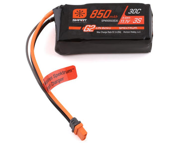 Spektrum 3S Smart G2 LiPo 30C Battery Pack w/IC2 Connector (11.1V/850mAh)