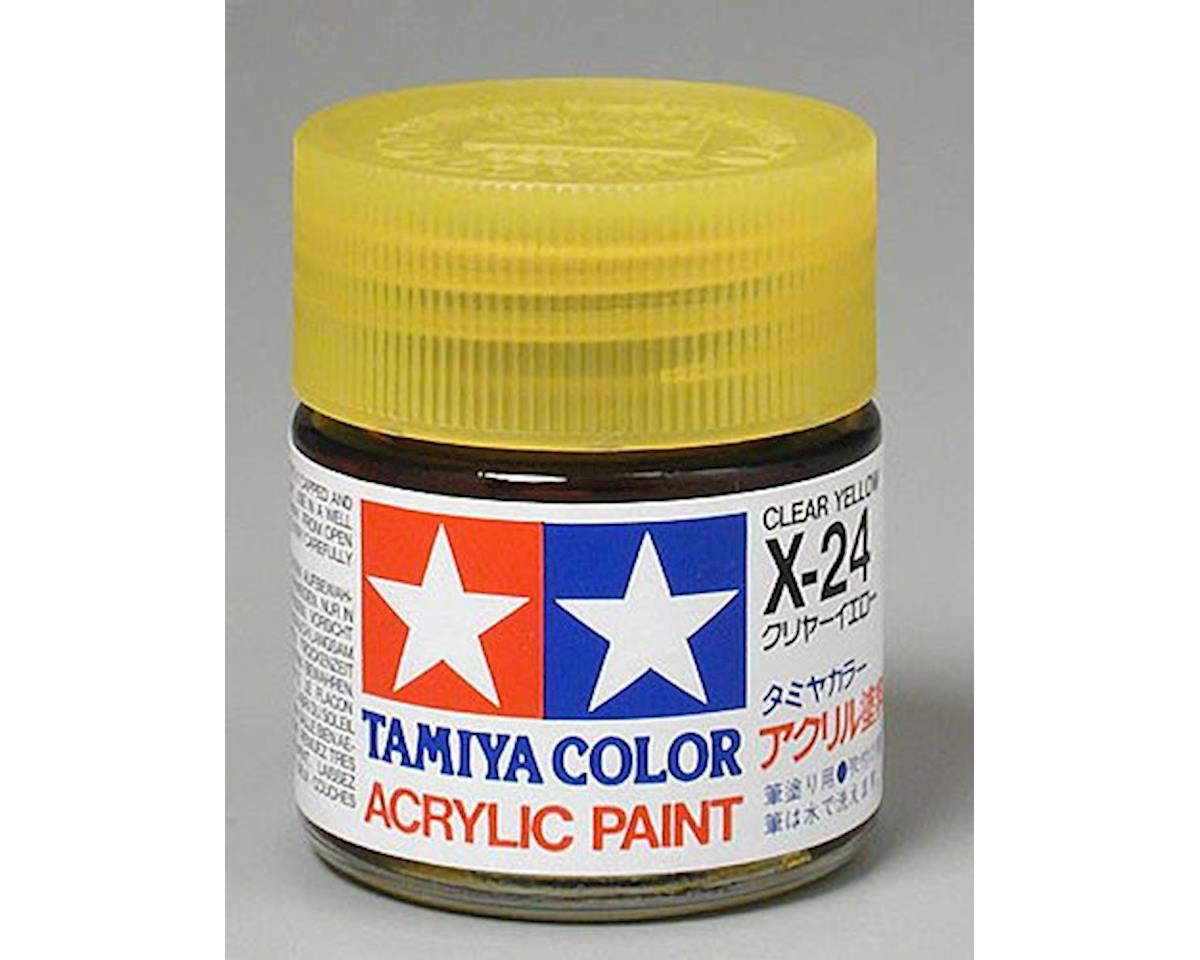 Tamiya X-24 Clear Yellow Gloss Finish Acrylic Paint (23ml)