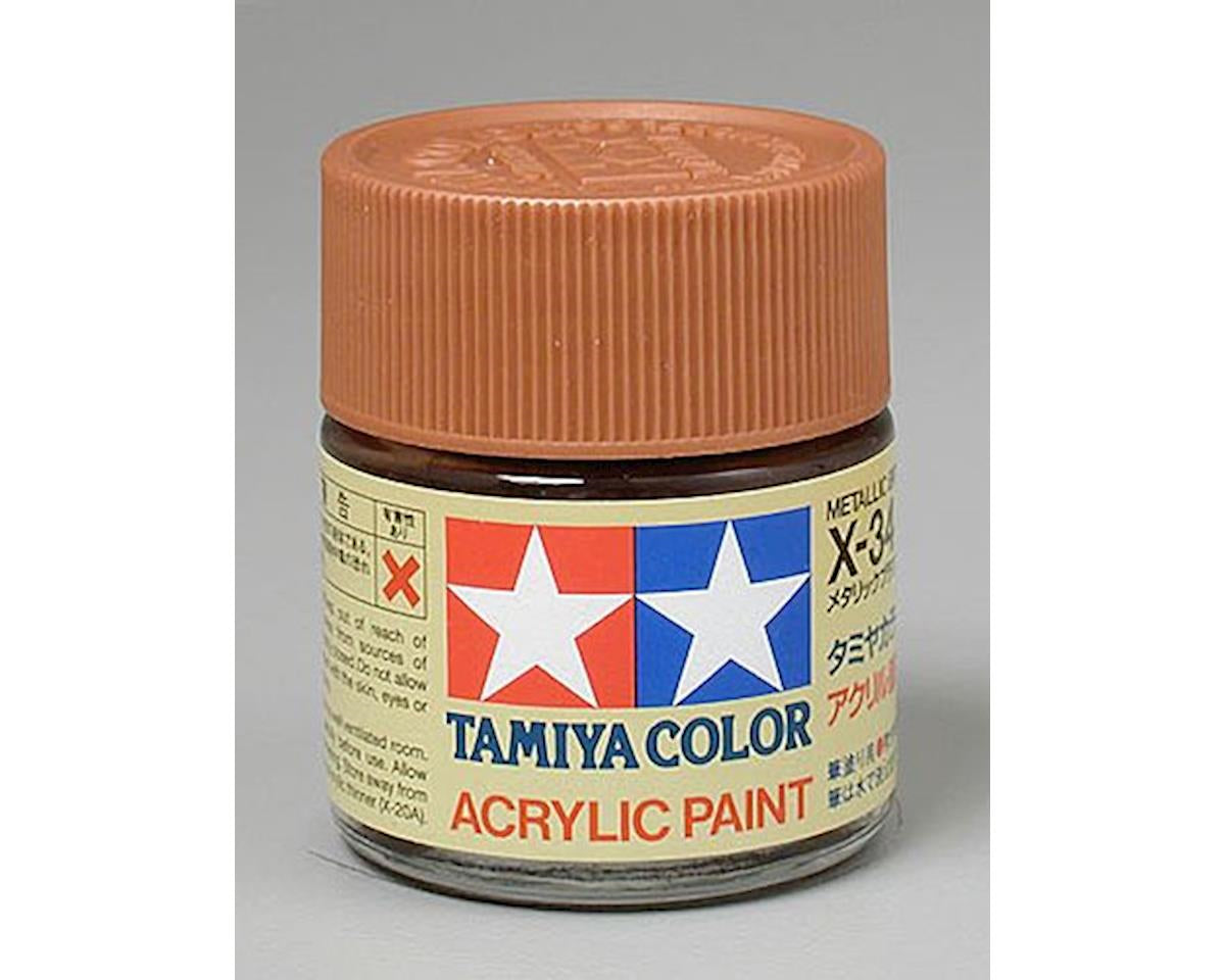 Tamiya X-34 Metallic Brown Gloss Finish Acrylic Paint (23ml)