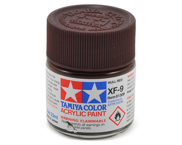 Tamiya XF-9 Flat Hull Red Acrylic Paint (23ml)