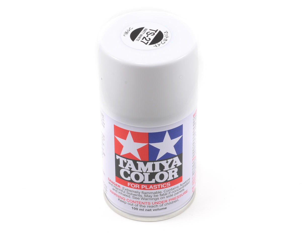 Tamiya TS-27 Matte White Lacquer Spray Paint (100ml)