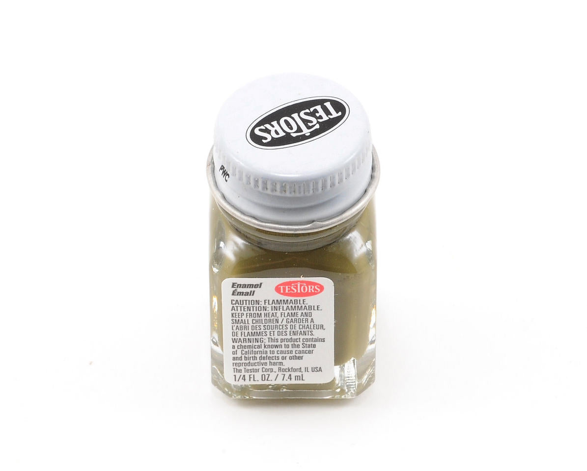 Testors Flat Olive Enamel Paint 1/4oz