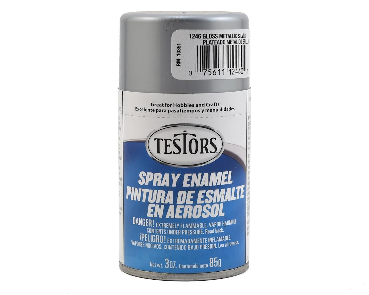 Testors Metallic Silver Enamel Spray Paint (3oz)