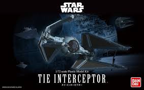 Bandai "Star Wars" 1/72 Scale TIE Interceptor Plastic Model Kit