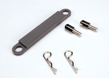 Battery hold down; grey; ru