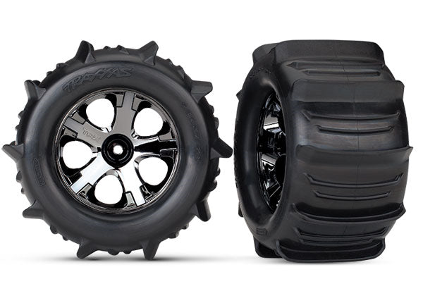 T&w paddle tire/blk chrm whl