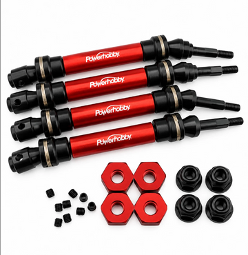 Powerhobby HD Steel CVD Driveshafts Red – Traxxas Slash 2WD